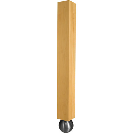 OSBORNE WOOD PRODUCTS 34 1/2 x 3 1/2 Conway Fusion Leg in Oak with Brushed Copper 2406O-BCP